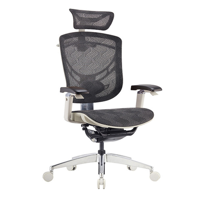 2022 GTCHAIR IVINO X  High-end Mesh Swivel Office Chair with Polished Aluminum Alloy Base、Lumbar Support and Headrest